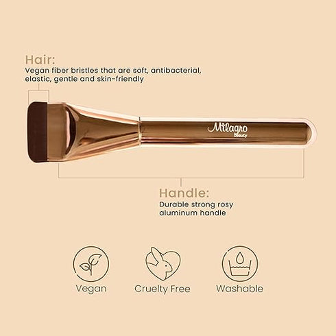 Milagro Beauty Premium Glass Skin Spatula Makeup Brush